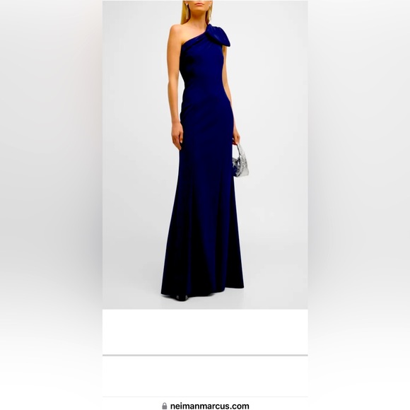 Rickie Freeman for Teri Jon chiffon bow Gown - Picture 1 of 3